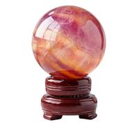Home Decoration Colorful Fluorite Crystal Quartz Ball Ornaments for Healing/Divination/Chakra Balance/Yoga/Divination Sphere,50~60mm Gemstone Stone
