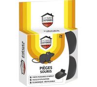 HOME DEFENSE® Piège à souris en plastique - Combattre les souris - 2 pinces à souris