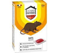 HOME DEFENSE Pate DIFE Pâtes Anti-Rats 150 g | Sa formule attractive s’utilise dans les lieux secs comme humides, même en présence d’autres sources alimentaires.