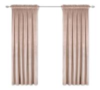 HOME DEKO Rideaux, Lot de 2 Rideaux Opaques en Velours, Rideaux d'occultation pour Salon ou Chambre, Rideaux de Fenêtre, 2 Pièces, 140 x 250 cm, en Rose Poudré