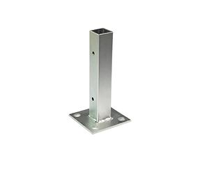 Home Deluxe - 1x douille à visser CALMAR - acier inoxydable, dimensions : 3,5 x 3,5 x 20 cm - matériel de montage inclus I Support de poteau Ancrage de poteau Douille au sol