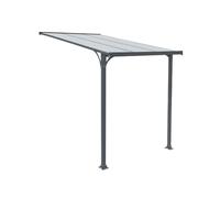 HOME DELUXE - Auvent de Porte d'entrée CUBIS - Taille : Medium - 219 x 150 x 258 cm - Anthracite, Structure : Aluminium, plaques en Polycarbonate incluses I Auvent de Porte d'entrée Toit à Une Pente