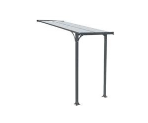 Home Deluxe - Auvent pour Porte d'entrée CUBIS - Taille : Petit - 148 x 150 x 258 cm - Anthracite, Structure : Aluminium, avec Panneaux en Polycarbonate I Auvent pour Porte d'entrée Toit en appentis