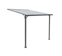 HOME DELUXE - Avant-Toit Porte d'entrée CUBIS - Taille : Large - 291 x 150 x 258 cm - Anthracite, Structure : Aluminium, plaques en Polycarbonate incluses I Avant-Toit Porte d'entrée Toit en appentis