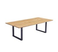 Home Deluxe Avencia Ikalo Ensemble table à manger avec 6 chaises Couleur crème Chêne clair Dimensions : 240 x 76 x 120 cm Table extensible