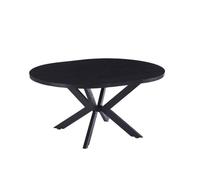 Home Deluxe Aventura IKALO Ensemble table de salle à manger avec 6 chaises Marron clair - Couleur : chêne foncé, dimensions : 120-160 x 76 x 12 cm, avec base en étoile et chaises rembourrées, meuble