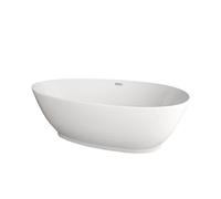 HOME DELUXE - Baignoire à poser - DELIA, Blanc - Dimensions : environ 180 x 90 x 58 cm - Volume de remplissage : 270 litres, avec protection anti-débordement, siphon et fermeture I Spa, pour 2