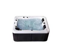 HOME DELUXE - Bain à remous d'extérieur - Beach Pure - Dimensions : 210 x 155 x 83 cm - Chauffage inclus, 51 jets de massage et 24 sources de lumière I jacuzzi, jacuzzi extérieur pour 3 personnes