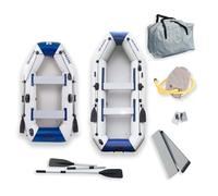 HOME DELUXE Bateau pneumatique 'Pike L' -Taille: L - 330 x 136 cm - Bateau pneumatique Moteur: avec Moteur- I Bateau à pagaie Gonflable, Bateau à rames en PVC, Bateau de pêche Gonflable