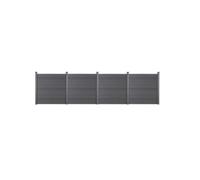 HOME DELUXE Brise-vue en WPC Callado (4 éléments, 5 poteaux)