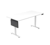 Home Deluxe Bureau réglable en hauteur avec support PC, design ergonomique blanc, 160 x 80 cm, pour bureau à domicile et bureau
