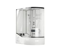 Home Deluxe - Cabine de douche All IN 2in1 - Blanc, 170 x 90 x 220 cm à droite - avec douche à effet pluie, massage des pieds, radio et accessoires I Cabine de douche Combinaison douche-baignoire