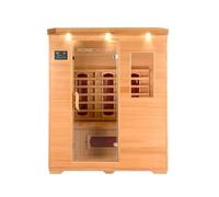 Home Deluxe - Cabine infrarouge REDSUN L - 153 x 110 x 190 cm - pour 2-3 personnes, 6 radiateurs en céramique, bois : pruche I Sauna infrarouge, sauna, cabine chauffante, infrarouge
