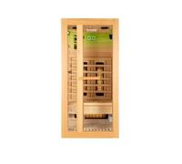 Home Deluxe - Cabine infrarouge REDSUN S Deluxe - 90 x 90 x 190 cm - pour 1 personne, 4 projecteurs à spectre complet, bois : pruche I Sauna infrarouge, sauna, cabine chauffante, infrarouge