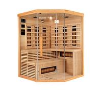 HOME DELUXE Cabine infrarouge 'SAHARA XXL' Taille: 150 x 150 x 190 cm, pour 3 personnes I Sauna infrarouge