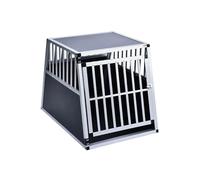 Home Deluxe - Cage de Transport pour Chien en Aluminium SKITO - L - 90 x 65 x 69 cm - Couleur : Argent/Noir - Matériau : Panneaux MDF, Aluminium I Cage de Transport pour Chien Solution de Transport