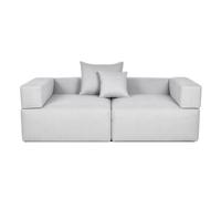Home Deluxe Canapé d'extérieur ALAZIA - Gris clair M, aluminium 220 x 110 x 65 cm | Design modulaire avec confort Fast-Dry