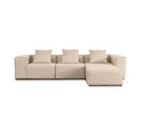 Home Deluxe - Canapé Verona - Beige, Taille : L - Environ 327 x 70 x 207 cm, Hauteur d'assise : 46 cm, Profondeur d'assise : 80 cm, Coussins Inclus I Canapé modulable Canapé d'angle Paysage de Salon