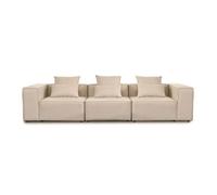 Home Deluxe - Canapé Verona - Beige, Taille : M - Environ 327 x 70 x 120 cm, Hauteur d'assise : 46 cm, Profondeur d'assise : 80 cm, Coussins Inclus I Canapé modulable Canapé d'angle Paysage de Salon