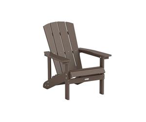 Home Deluxe Chaise de jardin Farea - Noir/marron - Chaise d'extérieur confortable avec tabouret en plastique HDPE pour terrasse et jardin
