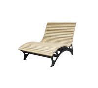 HOME DELUXE Chaise longue en bois ondulé TAIGA (120 cm)