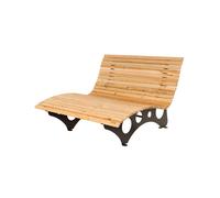 HOME DELUXE Chaise longue en bois ondulé TAIGA (150 cm)