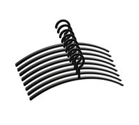 HOME DELUXE - Cintre RACK - Noir, 47 x 2 x 18 cm, Plastique recouvert de tissu velours I Ensemble de cintres Patère Cintre (Lot de 10)