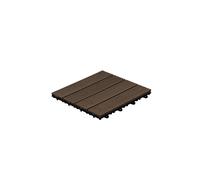 HOME DELUXE Dalles de terrasse effet bois BAVARO (1m², brun foncé)