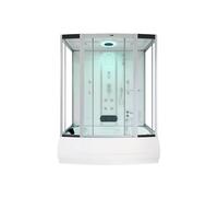 HOME DELUXE - Douche à vapeur DIAMOND - Blanc, dimensions : 170 x 90 x 220 cm - avec radio, douche à effet pluie et tous les accessoires I Sauna à vapeur, baignoire, jacuzzi, douche