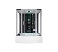 HOME DELUXE - Douche à vapeur DIAMOND, noir, dimensions : 170 x 90 x 220 cm - avec radio, douche à effet pluie et tous les accessoires I Sauna à vapeur, baignoire, jacuzzi, douche
