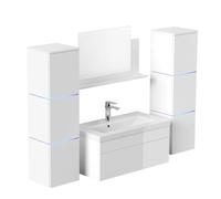 Home Deluxe - Ensemble de Meubles de Salle de Bain - WANGEROOGE BIG Blanc - X-Large - INCL. lavabo et Accessoires complets - Largeur lavabo : ca. 80 cm I Ensemble de Meubles de Salle de Bain lavabo