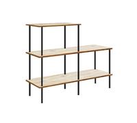 Home Deluxe - Étagère INDU, couleur chêne clair, dimensions env. 140 x 110 cm, bords arrondis, convient pour toit incliné, bibliothèque, étagère ouverte, étagère de salon