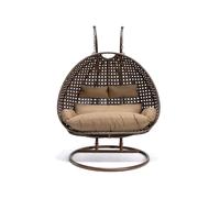 HOME DELUXE Fauteuil suspendu en polyrotin TWIN (marron)