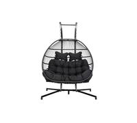 HOME DELUXE Fauteuil suspendu LOMA (2 places, noir)