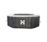 Home Deluxe - Jacuzzi d'extérieur - Drop - Couleur : Noir, ⌀ 185 cm, Hauteur 65 cm, 130 Buses d'air - avec Couverture, kit de réparation, kit de Filtration I Jacuzzi d'extérieur pour 6 Personnes