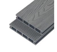 Home Deluxe - Lames de terrasse en WPC SAMANA PREMIUM - Anthracite, 50 m² - Sous-construction et accessoires complets inclus I Sol de terrasse Bordure de piscine Revêtement de balcon