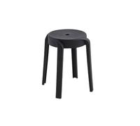 Home Deluxe NIVO Lot de 10 tabourets empilables, noirs, pour cuisine, salon et jardin