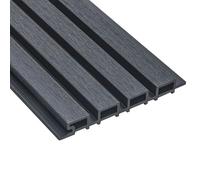 Home Deluxe - Revêtement de façade WPC DUVAR - Couleur : anthracite - Dimensions : 2 m² env. 190 x 21,9 x 2,6 cm - Matériel de montage inclus - Panneaux de façade profilés de façade revêtement de