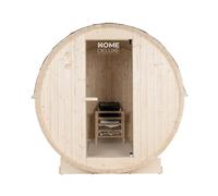 Home Deluxe - Sauna extérieur en tonneau Lahti L - Dimensions : L x P x H : env. 189 cm x 191 cm x 180 cm, Bois : épicéa - poêle et Accessoires de Sauna Inclus I Sauna de Jardin, Sauna extérieur,