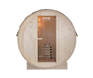 Home Deluxe - Sauna extérieur en tonneau Lahti M - Dimensions : L x P x H : env. 185 cm x 120 cm x 185 cm, Bois : épicéa - poêle et Accessoires de Sauna Inclus I Sauna de Jardin, Sauna extérieur,
