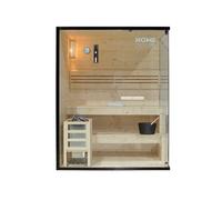 Home Deluxe Sauna intérieur 'SHADOW L' -Taille: 150 x 120 x 190 cm - Nombre de personnes: 3- poêle de sauna inclus I Sauna à Vapeur et Cabine, Cabine de Sauna, Sauna à vapeur