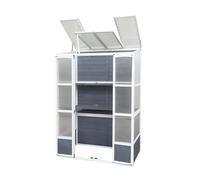 Home Deluxe Serre adossée Yana Green - Gris | Serre en Aluminium avec Panneaux en Polycarbonate pour terrasse et Jardin