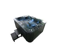 HOME DELUXE spa extérieur 'BLACK MARBLE PLUS' >Version: Plus couverture thermique et escalier