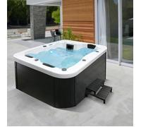 HOME DELUXE spa extérieur 'WHITE MARBLE PLUS' >Version: Plus couverture thermique et escalier