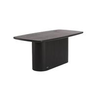 Home Deluxe Table à Manger RABOS - Noir, chêne huilé (180 x 75 x 90 cm) | Table en Bois Massif au Design Moderne pour Salle à Manger et Cuisine