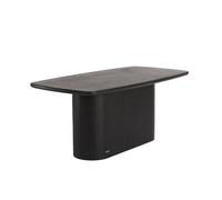 Home Deluxe Table de salle à manger RABOS - Noir - Chêne huilé (220 x 75 x 100 cm) - Table en bois massif au design moderne pour salle à manger et cuisine