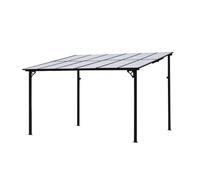 Home Deluxe Toit de terrasse en Aluminium ECO Anthracite - 300 x 360 cm, Anthracite | Toit en Aluminium résistant aux intempéries pour terrasse et Jardin
