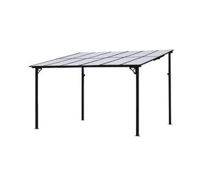 Home Deluxe Toit de terrasse en Aluminium ECO Anthracite - 300 x 360 cm, Anthracite | Toit en Aluminium résistant aux intempéries pour terrasse et Jardin