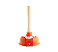 Home - Dessous de Plat avec Ventouse, 15 cm, Bois, Marron/Orange, 15 x 15 x 26 cm