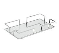 Home Details Plateau Miroir pour Commode, Parfum, Bureau, cosmétiques et Bijoux, décoratif, chromé